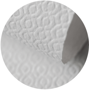 Макро снимка на релефен нетъкан текстил - airlaid